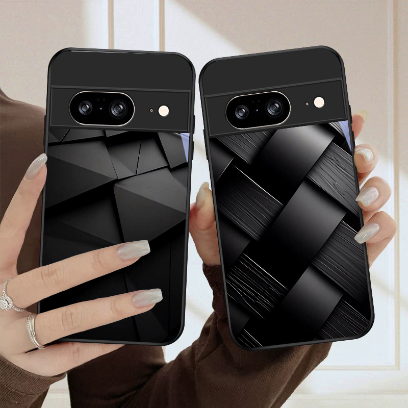 Google Pixel 8A - Dunkle geometrische Textur für Google Pixel