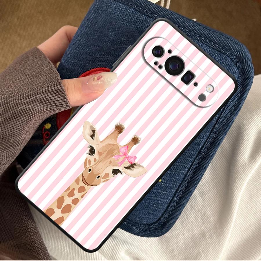 Google Pixel 9 Pro - Cartoon Giraffe Funda Handyhülle für Google