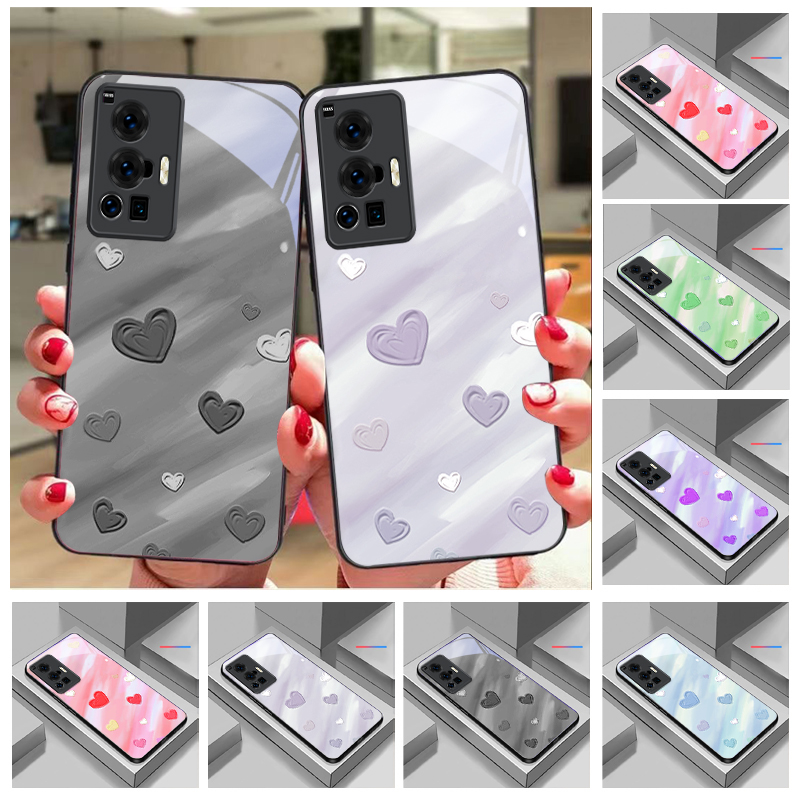 Vivo V40 - Minimalistische und flauschige Kunst-Handyhülle aus schwarzem