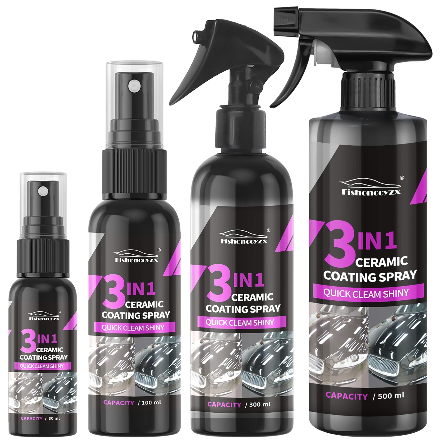 Nano Liquid Coating - 3-in-1-Spray für Autokeramik-Flüssigkeitsbeschichtung, Nano-Kristall, hydrophobe Schicht,