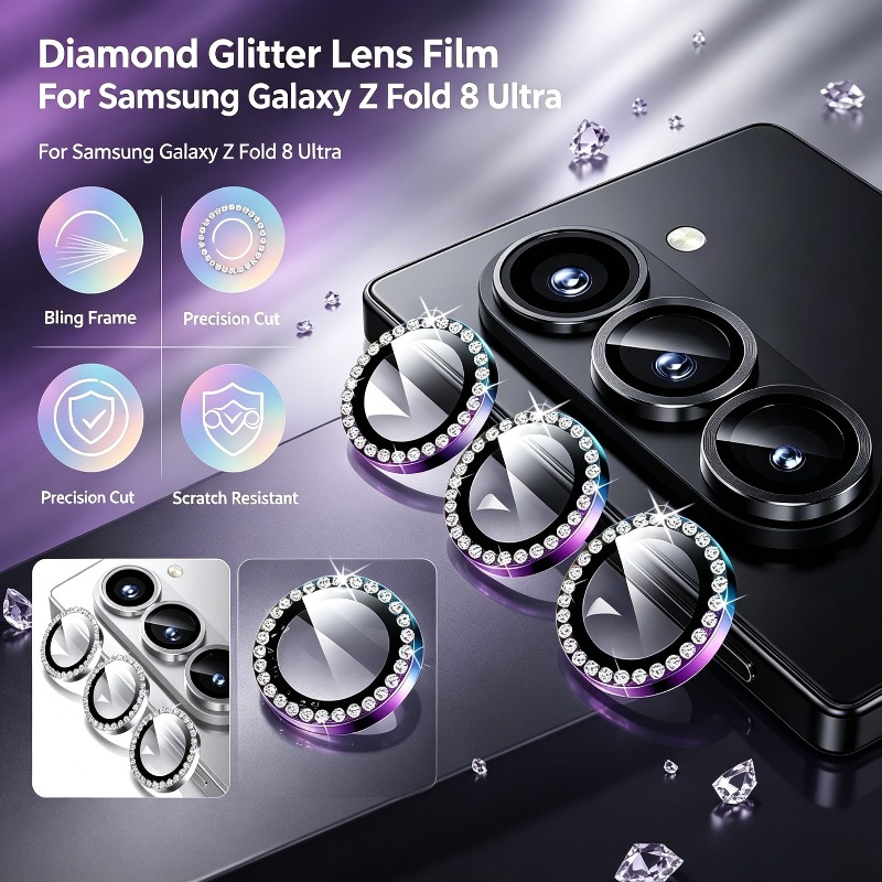 Tempered Glass Screen 9H - 3D Strass Funkelnde 9H Linse Gehärtetes