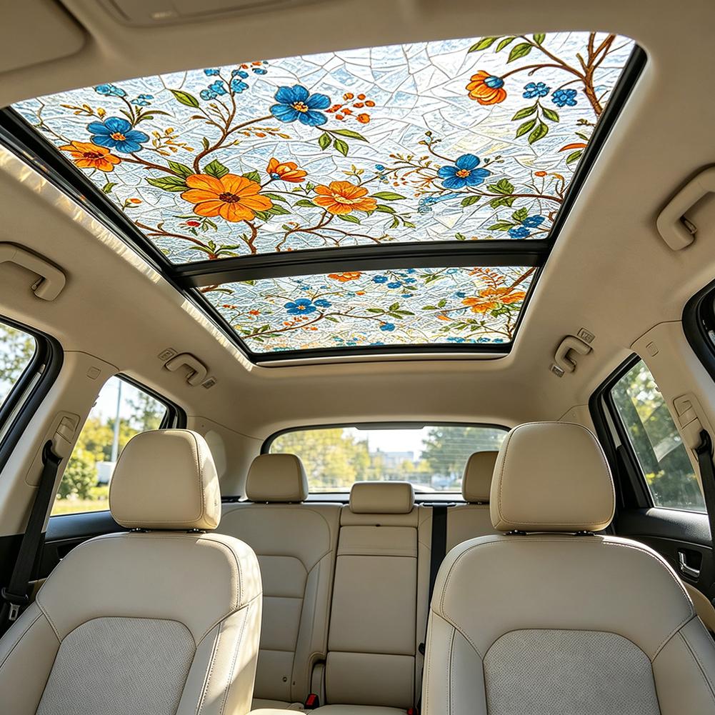 Blumenmuster Buntglas Auto-Son – Glass Protector Auto Bewertung und Preis